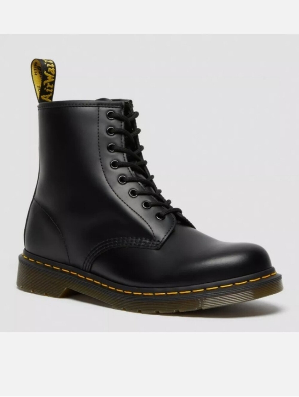 DR MARTENS The Original 1460 Smooth Leather Lace Up Boots In Black Size 6